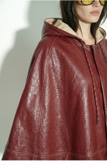 Cape Vinyle bordeaux fabriquée en Italie