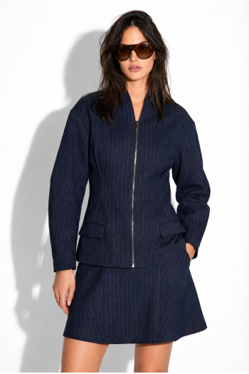 Malia Maura Navy Jacket, made in Italy