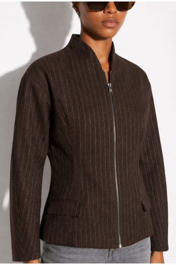 Malia Maura Chocolate Jacket, Made in Italy