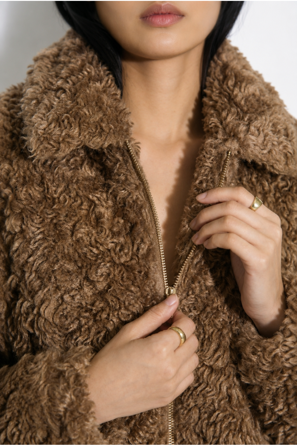 Bomber Nahia Fancy fur beige fabriqué en Italie.