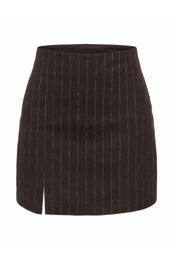Sia Goccia Story Chocolate Shorts Skirt, Made in Italy