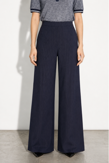 Charlie Maura-broek in marineblauw, gemaakt in Italië
