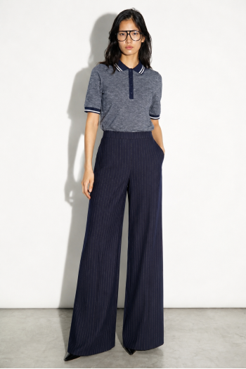 Pantalon Charlie Maura Navy fabriqué en Italie