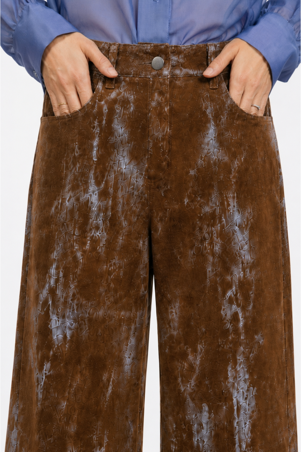 Swiggy corduroy pants in used brown, made in Italy