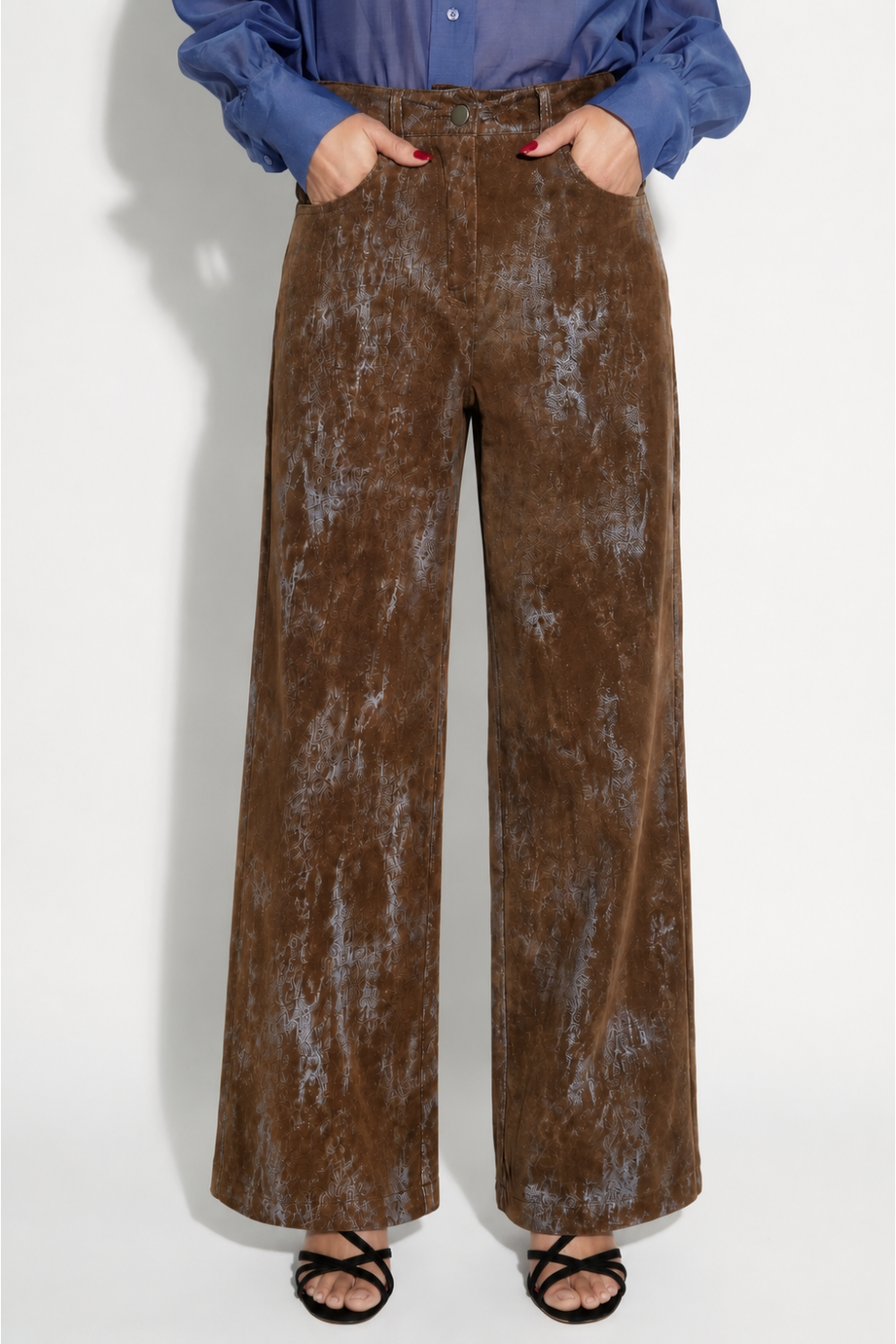 Swiggy corduroy pants in used brown, made in Italy