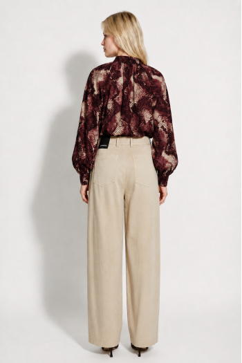 Beige Rio Lyocell pants made in Italy