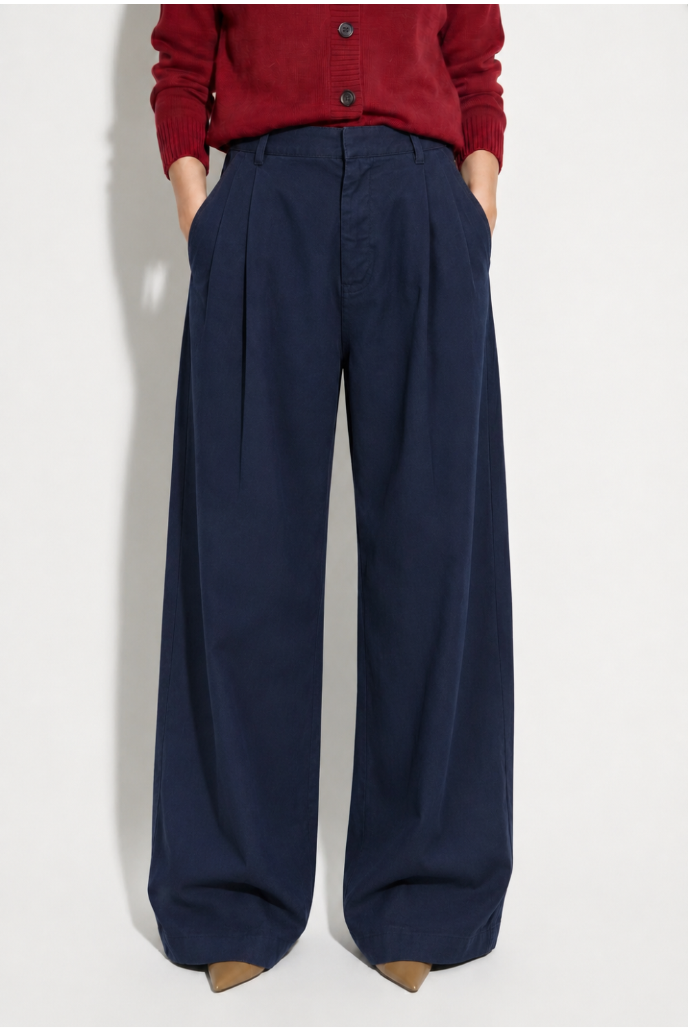 Pantalon Rio Lyocell Navy fabriqué en Italie