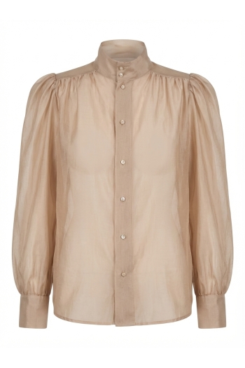 Chemise Anais voile beige fabriquée en Italie