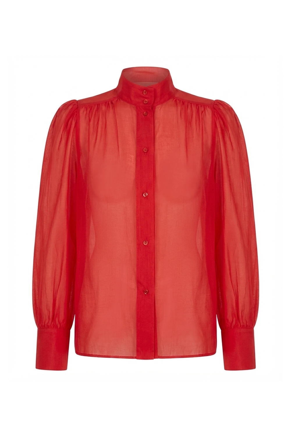 Anais red voile shirt made in Italy