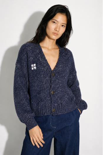 Cardigan Tilga Chine Twiggy Nava fabriqué en Italie