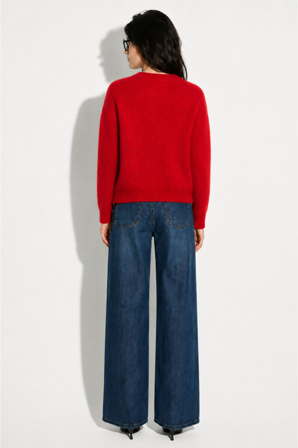 Maille Ivy col rond rouge fabriqué en Italie