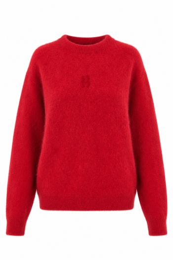 Maille Ivy col rond rouge fabriqué en Italie