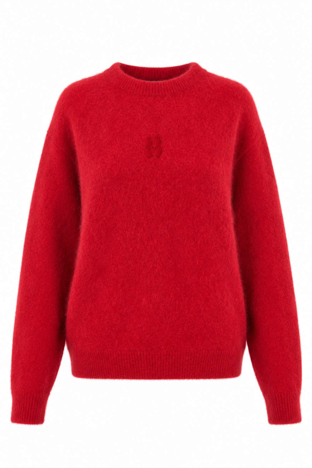 Maille Ivy col rond rouge fabriqué en Italie
